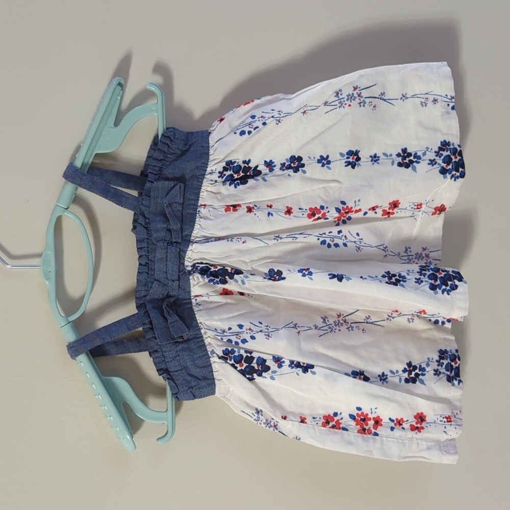 GAP Baby Blue Floral Dress 3-6 Months